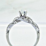 18K Braided Diamond Engagement Ring 0.93ctw