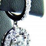 Huggie Style Dangle Diamond Earrings