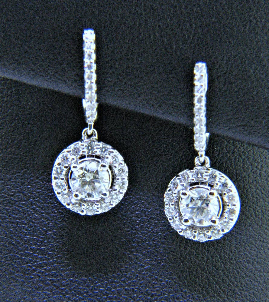 Santuzza Orecchini Donna Argento 925 | Cerchi Huggie Con Zirconi A Goccia Simil Diamante