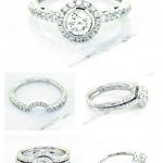 Ladies 18k Nouveau Estates Diamond Engagement Ring 1.08ctw.