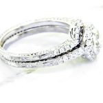 Ladies 18k Nouveau Estates Diamond Engagement Ring 1.08ctw.