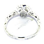 Ladies 18k Nouveau Estates Diamond Engagement Ring 1.08ctw.