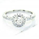 Ladies 18k Nouveau Estates Diamond Engagement Ring 1.08ctw.