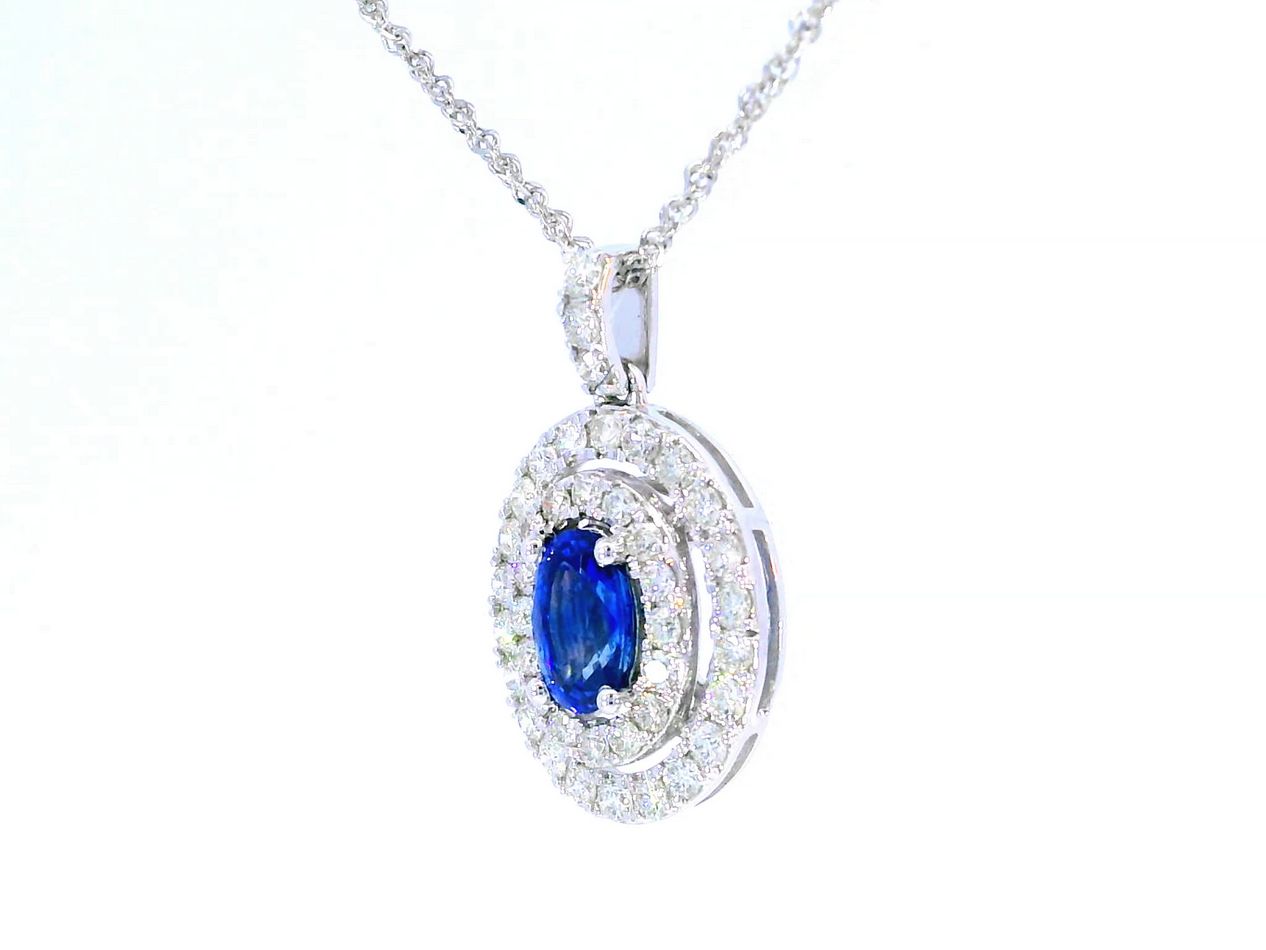 Sapphire and Diamond Pendant 79718 side 2