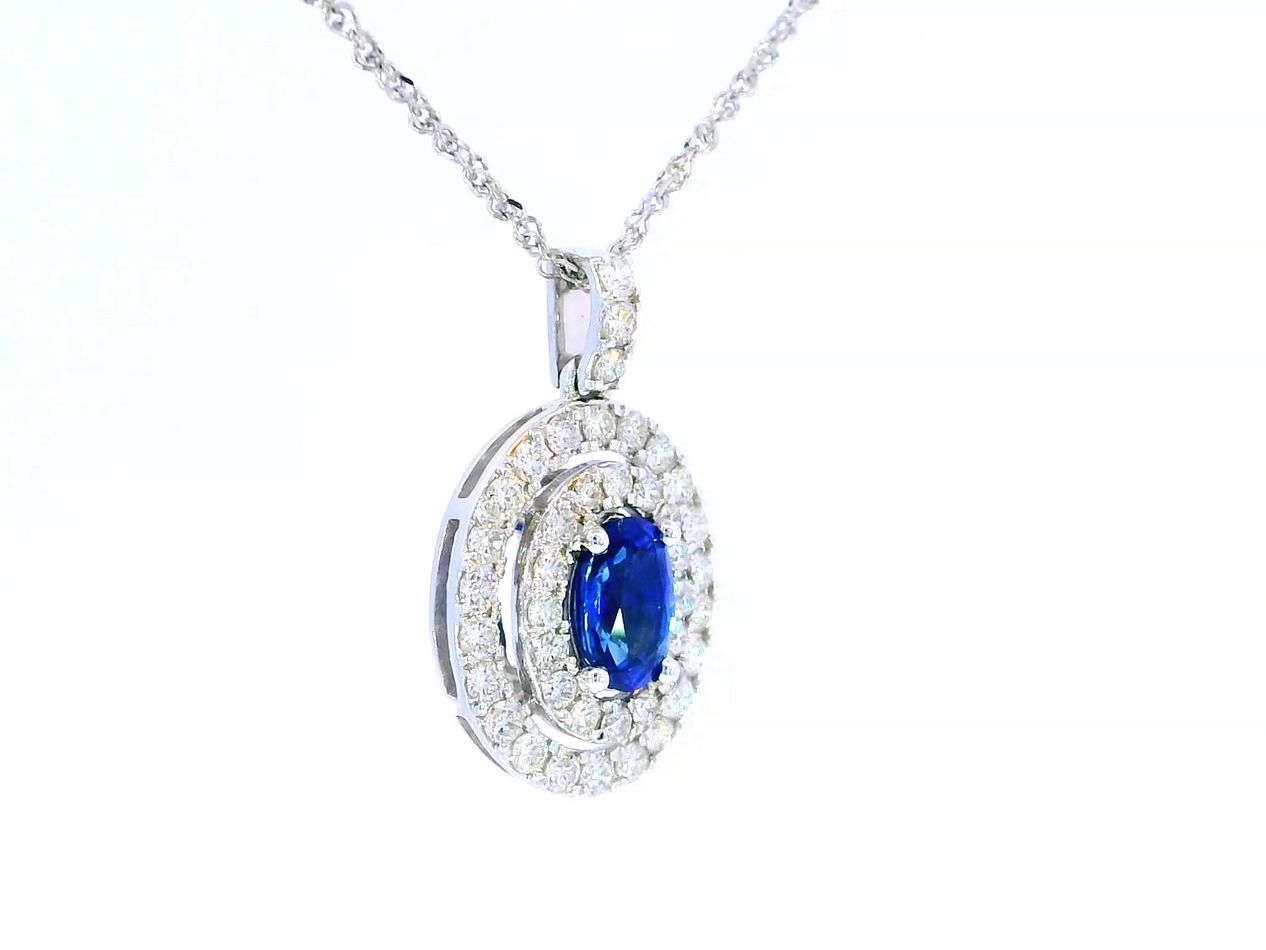 Sapphire and Diamond Pendant 79718 side