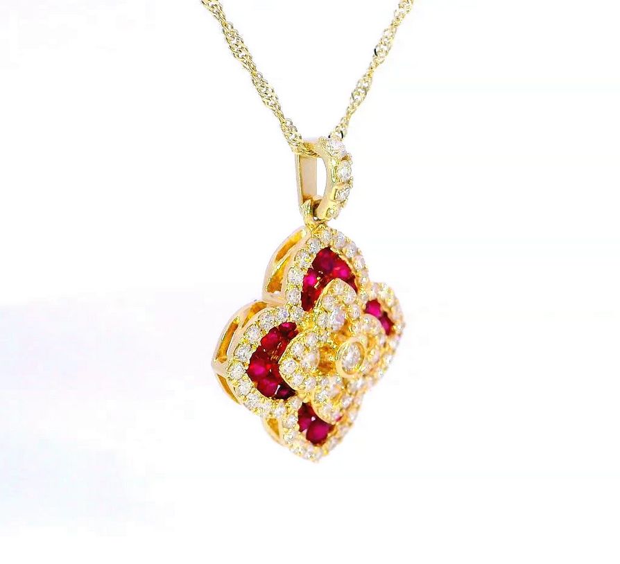 RUBY AND DIAMOND FLOWER SIDE